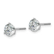 Platinum 2 ct Certified Lab-Created Diamond VS+ F+, 3-Prong Screw-Back Stud Earrings