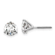 Platinum 2 1/2 ct Certified Lab-Created Diamond VS+ F+, 3-Prong Screw-Back Stud Earrings