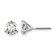 Platinum 6 ct Certified Lab-Created Diamond VS+ F+, 3-Prong Screw-Back Stud Earrings - Birthstone Company