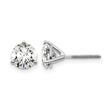 14K White Gold 1 3/4 ct Lab-Created Diamond VS+ F+, 3-Prong Screw-Back Stud Earrings