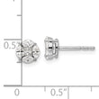 14K White Gold Lab Grown Diamond Round & Marquise Post Earrings