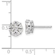 14K White Gold Lab Grown Diamond Round & Marquise Post Earrings