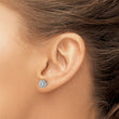 14k White Gold 1/2 carat Lab Grown Diamond VS/SI+ G+ Complete Round and Marquise Halo Post Earrings - Birthstone Company