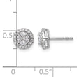 14k White Gold 1/2 carat Lab Grown Diamond VS/SI+ G+ Complete Round and Marquise Halo Post Earrings - Birthstone Company