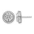 14k White Gold 1 1/2 carat Lab Grown Diamond VS/SI+ G+ Marquise Complete Halo Post Earrings - Birthstone Company
