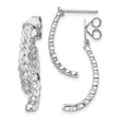 14K White Gold Lab Grown Diamond Front/Back Post Dangle Earrings