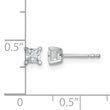 14K White Gold 1/2 ct Certified Lab-Created Diamond VS+ F+, Princess-Cut 4-Prong Stud Earrings - Birthstone Company