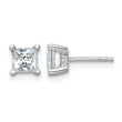 14K White Gold 1 1/2 ct Lab-Created Diamond VS/SI+ G+, Princess-Cut 4-Prong Stud Earrings