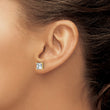 14K Yellow Gold 3 ct Lab-Created Diamond VS/SI+ G+, Princess-Cut 4-Prong Stud Earrings - Birthstone Company