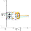 14K Yellow Gold 3 ct Lab-Created Diamond VS/SI+ G+, Princess-Cut 4-Prong Stud Earrings - Birthstone Company