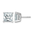 14K White Gold 6 ct Lab-Created Diamond VS/SI+ G+, Princess-Cut 4-Prong Stud Earrings
