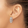 14K White Gold Lab Grown Diamond VS/SI GH, Oval Post Earrings