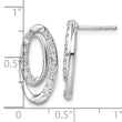 14K White Gold Lab Grown Diamond VS/SI GH, Oval Post Earrings