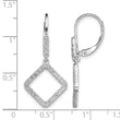 14k White Gold 1/2 carat Lab Grown Diamond VS/SI+ G+ Complete Dangle Square Leverback Earrings - Birthstone Company