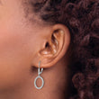 14k White Gold 1/2 carat Lab Grown Diamond VS/SI+ G+ Complete Dangle Oval Leverback Earrings - Birthstone Company