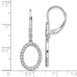 14K White Gold Lab Grown Diamond VS/SI GH, Oval Leverback Earrings