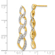 14K Lab Grown Diamond VS/SI GH, Twisted Link Post Dangle Earrings