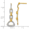 14K Lab Grown Diamond VS/SI GH, Fancy Post Dangle Earrings