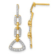 14K Lab Grown Diamond VS/SI GH, Fancy Post Dangle Earrings