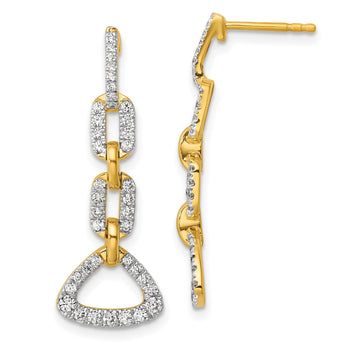 14K Lab Grown Diamond VS/SI GH, Fancy Post Dangle Earrings