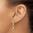 14K Lab Grown Diamond VS/SI GH, Fancy Link Post Dangle Earrings