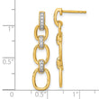 14K Lab Grown Diamond VS/SI GH, Fancy Link Post Dangle Earrings