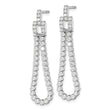 14K White Gold Lab Grown Diamond VS/SI GH, Post Loop Dangle Earring