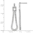 14K White Gold Lab Grown Diamond VS/SI GH, Post Loop Dangle Earring