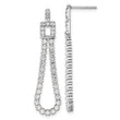14K White Gold Lab Grown Diamond VS/SI GH, Post Loop Dangle Earring