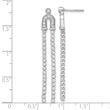 14K White Gold Lab Grown Diamond Post Dangle Earrings