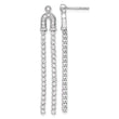 14K White Gold Lab Grown Diamond Post Dangle Earrings