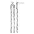 14k White Gold 2 carat Lab Grown Diamond VS/SI+ G+ Complete Dangle Post Earrings - Birthstone Company
