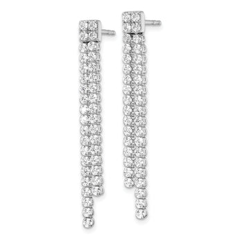 14K White Gold Lab Grown Diamond VS/SI GH, Post Dangle Earrings