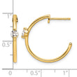 14k 1/4 carat Lab Grown Diamond VS/SI+ G+ Complete C-Hoop Post Earrings - Birthstone Company