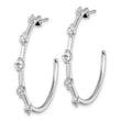 14k White Gold 3/4 carat Lab Grown Diamond VS/SI+ G+ Complete C-Hoop Post Earrings - Birthstone Company