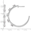 14k White Gold 3/4 carat Lab Grown Diamond VS/SI+ G+ Complete C-Hoop Post Earrings - Birthstone Company