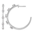 14k White Gold 3/4 carat Lab Grown Diamond VS/SI+ G+ Complete C-Hoop Post Earrings - Birthstone Company