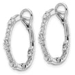 14k White Gold 3/4 carat Lab Grown Diamond VS/SI+ G+ Complete In and Out Hoop Earrings - Birthstone Company