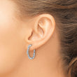 14k White Gold 3/4 carat Lab Grown Diamond VS/SI+ G+ Complete In and Out Hoop Earrings - Birthstone Company