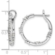 14k White Gold 3/4 carat Lab Grown Diamond VS/SI+ G+ Complete In and Out Hoop Earrings - Birthstone Company