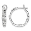 14k White Gold 3/4 carat Lab Grown Diamond VS/SI+ G+ Complete In and Out Hoop Earrings - Birthstone Company