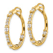 14k 1 1/2 carat Lab Grown Diamond VS/SI+ G+ Complete In and Out Hoop Earrings - Birthstone Company