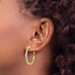 14k 1 1/2 carat Lab Grown Diamond VS/SI+ G+ Complete In and Out Hoop Earrings - Birthstone Company