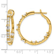 14k 1 1/2 carat Lab Grown Diamond VS/SI+ G+ Complete In and Out Hoop Earrings - Birthstone Company