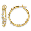 14k 1 1/2 carat Lab Grown Diamond VS/SI+ G+ Complete In and Out Hoop Earrings - Birthstone Company