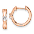 14K Rose Gold Lab Grown Diamond VS/SI GH, Hinged Hoops