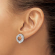 14K White Gold Lab Grown Diamond VS/SI GH, Circle Post Earrings