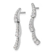 14K White Gold Lab Grown Diamond VS/SI GH, Post Dangle Earrings