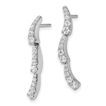14K White Gold Lab Grown Diamond VS/SI GH, Post Dangle Earrings