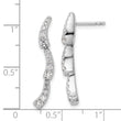 14K White Gold Lab Grown Diamond VS/SI GH, Post Dangle Earrings